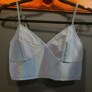 Shein S Reflective Crop Top NWOT